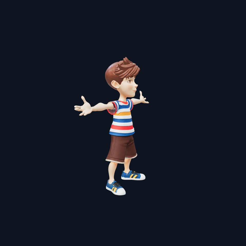 Striped Shirt Boy model pack
